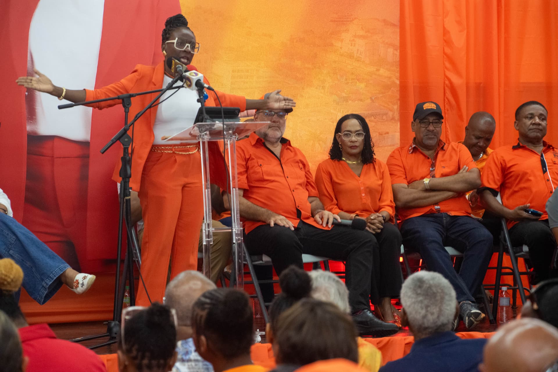 Janice Allen speaking at campaign launch